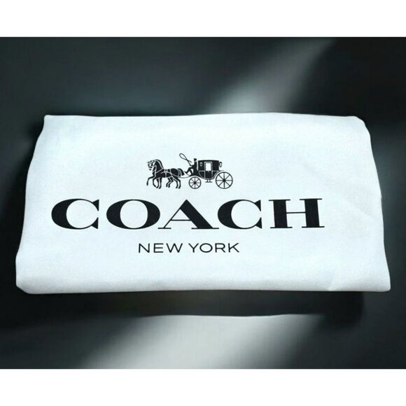 Coach Handbags - Coach White Satin Dust Bag XL 23.5 x19" Drawstring Storage Pouch Purse Handbag